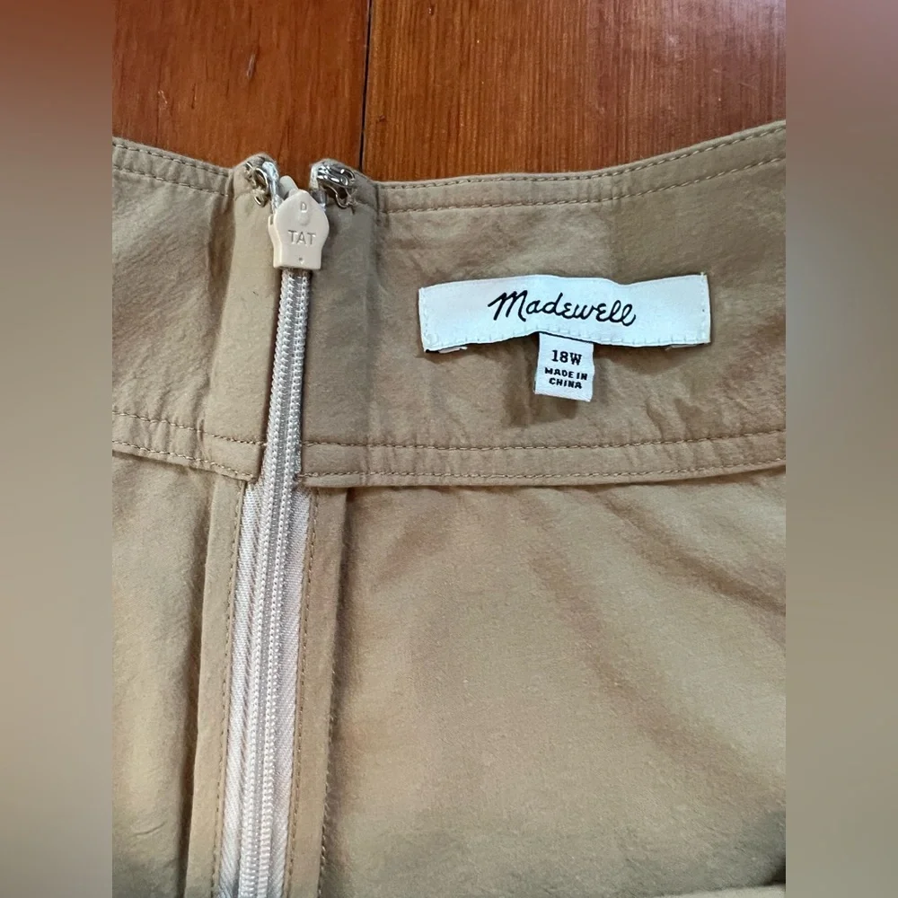 NWOT Madewell Gorgeous Full A-Line 100% Cotton Maxi Skirt in Tan Plus 18W
